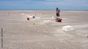 Aeolian beach experiment scale model building wind measurement grid OVERVIEW TOWARDS SEA