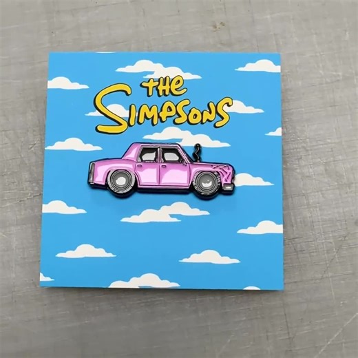 The Simpsons - Homers Pink Sedan Enamel Pin - Etsy