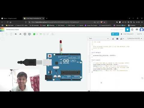 TINKERCAD SUMULATOR | ARDUINO | LED BLINKING | OBJECT DETECTION USING ULTRASONIC SENSOR