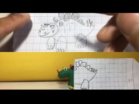 Drawing a Moving Dinosaur #drawing #funny #art #dinosaur