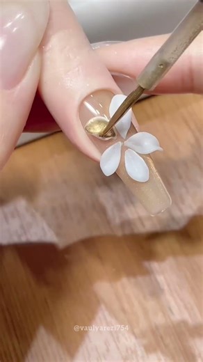 Nail Art !! 3D Metal Five - Petal Flower !! #nails #nailart #naildesign #beautyhacks #fyp