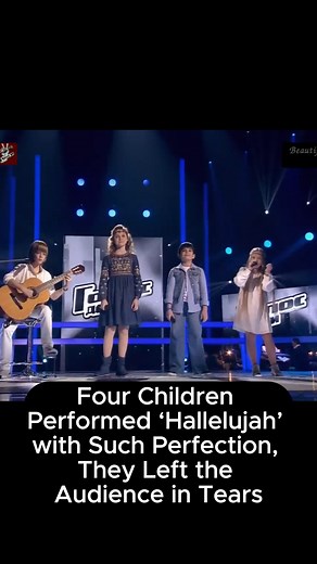 Four talented children—Ksenia Ponomarenko, Julia Sirinko, Artyom Kolesnikov, and Marsel Sabirov—took The Voice Kids stage to perform Leonard Cohen’s “Hallelujah.” Their voices blended in perfect harmony, filling the hall with pure emotion and giving the entire audience chills. This unforgettable performance continues to move millions around the world, proving that true music comes straight from the heart. 🎶 Watch the full performance in the first comment! | Smaily Music Zone