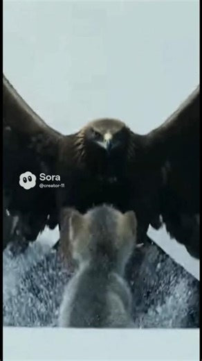 Eagle Grabbed His Pup! 🦅🐺 The Father Wolf Saw Everything… (Part 1) #wildlife #ytshorts #eagleattack