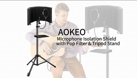 Watch Aokeo Microphone Isolation Shield installation instructions. on Amazon Live