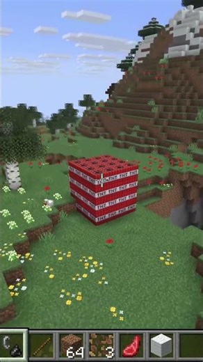 Exploding a tnt cube in minecraft #minecraft