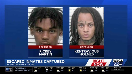 Georgia inmates recaptured after jail escape