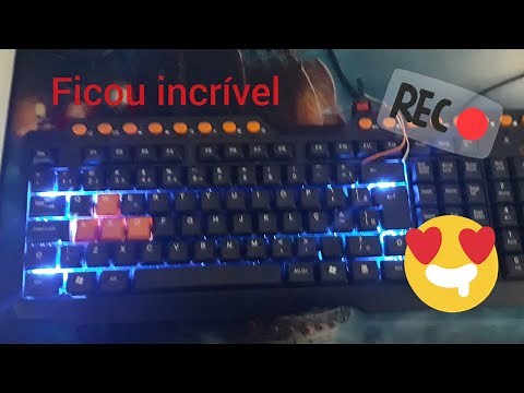 transformando meu teclado comum em um teclado com led