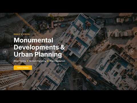 🏗️ Animated Hero Carousel for Construction Website | Auto-Play & Navigation Buttons