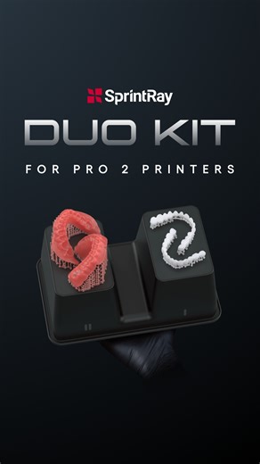 SprintRay on Instagram: "Print Two Resins. One Seamless Job. The SprintRay Duo Kit is here—bringing true dual-resin printing to your practice or lab. Print denture bases and teeth, a night guard and retainer, or a surgical guide and crown—all in a single uninterrupted job. No material swaps. No time wasted. Just streamlined, smart production. Buy now via the link in bio. US and Canada only. #sprintray #dental3dprinting #digitaldentistry"