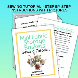 Mini Fabric Basket Sewing Tutorial: Two Sizes (PDF Pattern) - Etsy