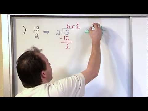 Convert Improper Fractions to Mixed Fractions