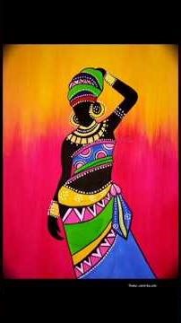 Tribal Art painting for beginners | folk Art| Tribal Art #painting #folkartpainting #easypainting