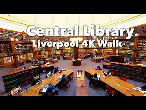 Liverpool Central Library Tour in 4K • Quiet Study Spaces & Historic Reading Room
