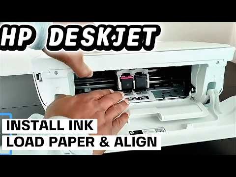 HP Deskjet 3636 Setup: Install & Replace Ink Cartridges, Load A4 & 4x6 Paper, and Align Printheads