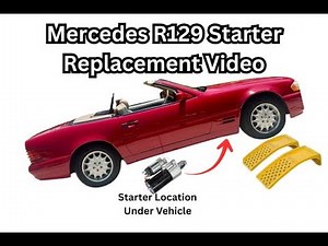 Mercedes R129 Starter Replacement DIY (No Lift) | 500SL, SL500, SL600