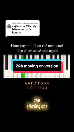24h Moving On Piano Tutorial for Beginners