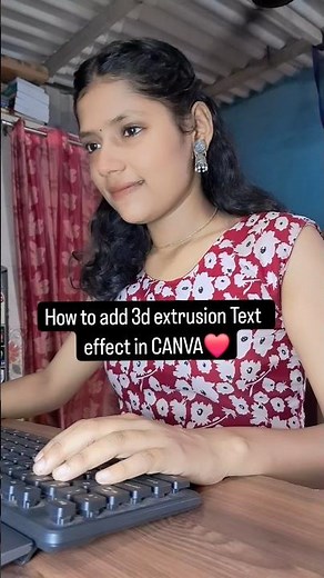 How to add 3d extrusion text effect in canva....#canvatutorial #graphicdesign #canva