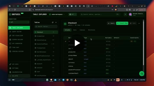 Hello everyone, I ve been working on DBStudio for a while now and it s finally ready to share. It s a database client that does what you d expect modern DBMS to do - query your data, visualize it in… | Ruhama Bekele
