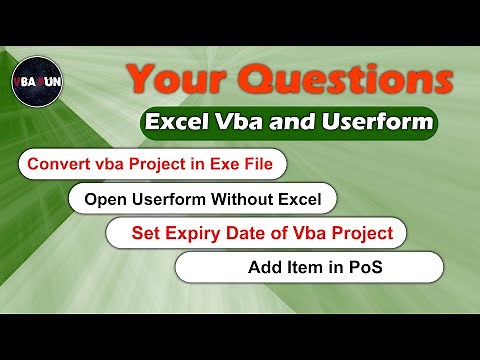 How to Convert Vba Project to EXE File | Open User form Without Excel | Your Question | Excel Vba