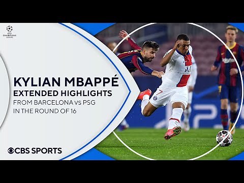 Kylian Mbappé: Extended Highlights from Barcelona vs PSG | Round of 16 | UCL on CBS Sports