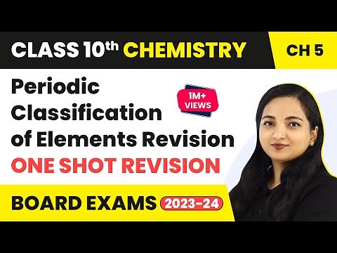 Periodic Classification of Elements Class 10 Periodic Classification of Elements Revision 2022-23