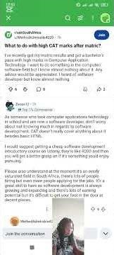 What to do with high CAT marks after Matric? #mzansi #reddit #careers #matric #university #college