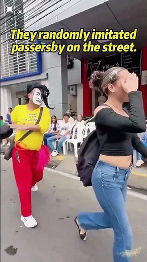 Clown Copies Pedestrians 🤡 | Funny Street Pranks & Laughs #Prank #Clown #Funny #StreetPranks