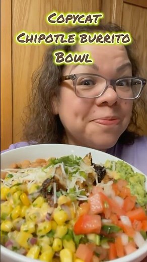 Copycat Chipotle Burrito Bowl with Chipotle Honey Vinaigrette