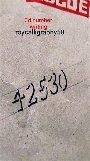 How to draw 3d shadow number ll 3d shadow number drawing ll roycalligraphy58 ll