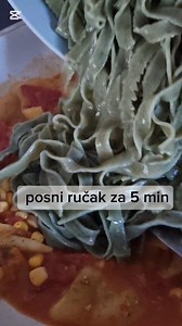 Posni ručak za 5 minuta🥰 . . . #svekrvaisnajka #recipe #pasta #vegan #divljiluk #satsraš #rucak #posniručsk #taljatele | Nadolina Domaća Tjestenina