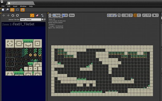 【虚幻4】UE4_2D像素游戏制作教学（二）场景制作流程