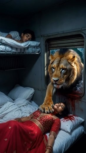 Ai Mix Vibes on Instagram: "The Viral AI Horror Video Everyone’s Talking About | Lion vs Train #train #viral #jungle #lion #bridal"