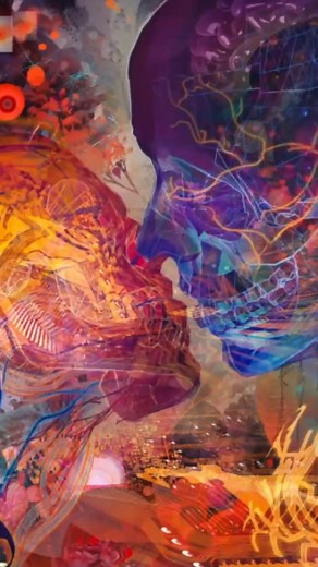 Android Jones on Instagram: "Electric Love Timelapse ❤️⚡️ Made with Corel Painter, Adobe Photoshop & Zbrush. Did you know that the heart emits an electrical field 60 times greater in amplitude than the activity in the brain and an electromagnetic field 5,000 times stronger than that of the brain? The electromagnetic field of two individuals , touching or within a few feet of each other, can interact so that energy activity in the heart of one individual is measured in the brain waves of the othe