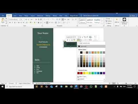 CV Template Design Tutorial for Students