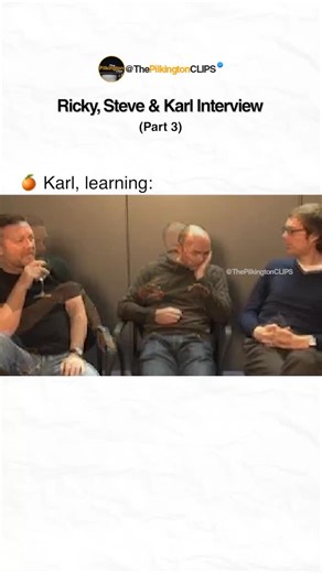 ThePilkingtonClips on Instagram: "🍊 Feels better doing things yourself?? Ricky Gervais, Stephen Merchant and Karl Pilkington talk about The Ricky Gervais Show (animated series) in this promotional interview, and they also reminisce about moments from the XFM radio shows/podcasts. The chat includes the infamous “Hastings” incident — when Ricky and Steve wound Karl up so much he felt like he had to get out of London and go to Hastings to get away from it. They also discuss Ricky “bullying” Karl, 