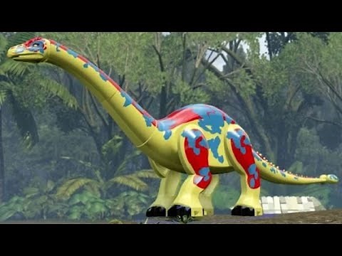 LEGO Jurassic World - Apatosaurus Unlock Location + Gameplay (Skeleton & Custom Dinosaur Showcase)