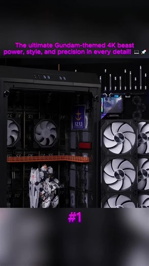The ultimate Gundam-themed 4K beast power, style, and precision in every detail! #WaterCooledBuild #4KPCBuild #PCMasterRace #Tower900 #GundamPC