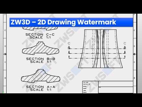 ZW3D - Adding a Watermark to a 2D Drawing Using an Additional List Block