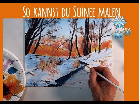 30-Minuten-Malerei: Idyllische Winterlandschaft | Kunstunterricht