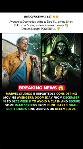 MEGA CLASH AVERTED! 🤯 SRK's King vs Avengers! 🎬 #ShahRukhKhan #Avengers #shorts #avengersdoomsday