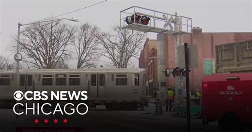 CTA Brown Line train hits car on Chicago's Northwest Side