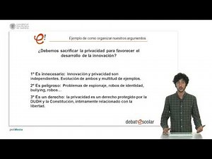 Debate: Example of how to organize our arguments