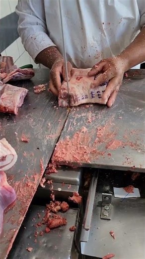 Meat Cutting Skill With Machine #shorts #viral #viralvideo