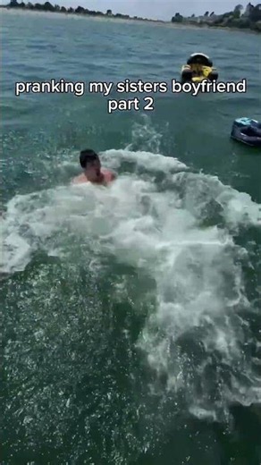 He Didn't Expect THIS! 😱 Pranking My Sister's Boyfriend Part 2 🌊😂 #shorts