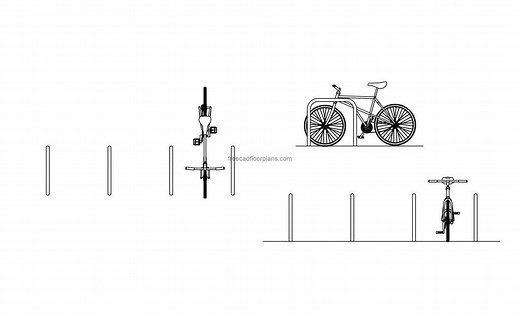 Sheffield Bike Stand - Free CAD Drawings