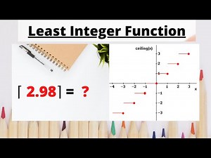 Least Integer Function or Ceiling Function :- F(x) = ⌈ x ⌉