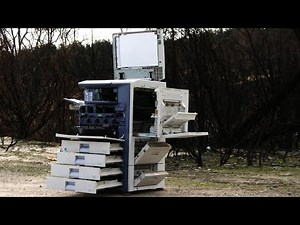Angry Office Men Destroy Gigantic Sharp Printer