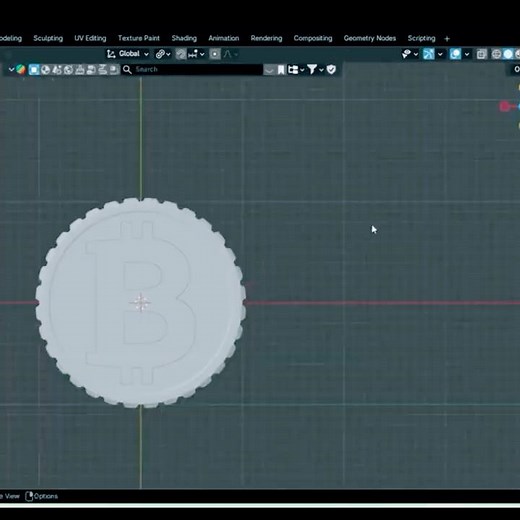 hOW to model bitcoin un blender 3d