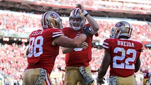 342K views · 776 reactions | C.J. Beathard dished out 2 TDs on 288 passing yards, and the San Francisco 49ers picked up their first win of the season over the New York Giants! FULL #NYGvsSF highlights! | NFL Game Recaps | Facebook