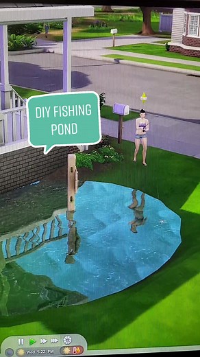 here's how to make your own fishing pond with the pond tool! check out the whole playlist for more pond fun #sims4 #sims4skills #sims4tips #fishing #lifesim